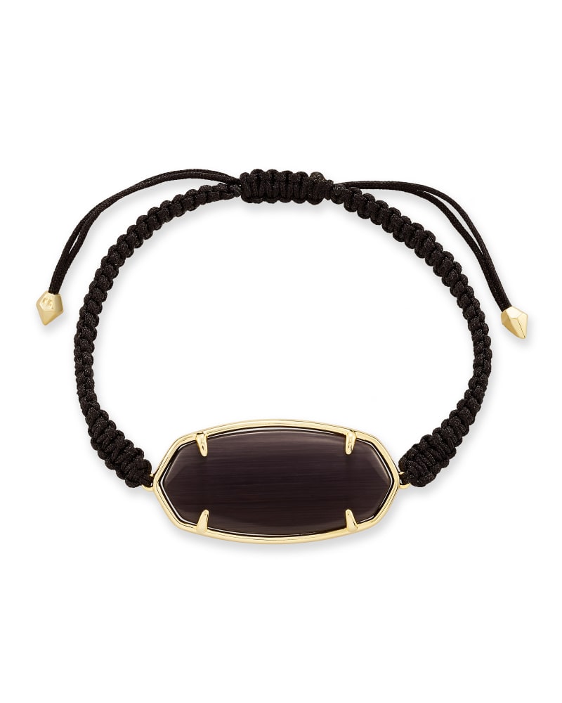 Elle Gold Friendship Bracelet in Black Cat's Eye image number 0